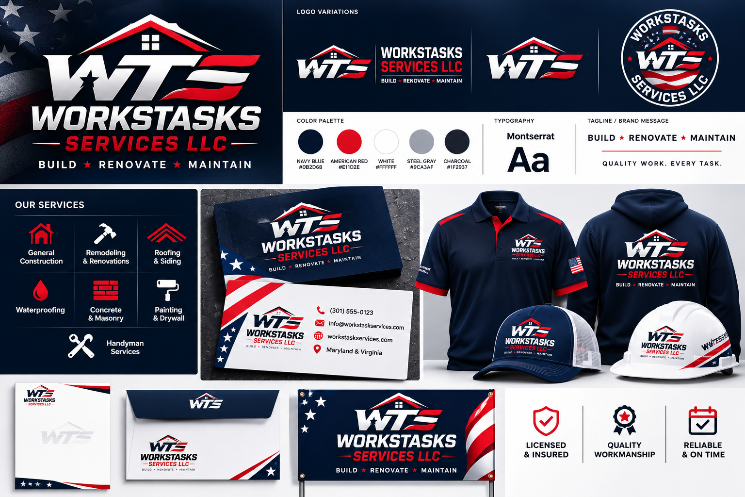 Workstasks Services LLC brand: Build, Renovate, Maintain